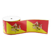 Ruban Gros-grain Flag of Sicily Trinacria Yellow & Red (Bobine)