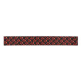Ruban Gros-grain Fleur de pavot rouge simple (Devant)