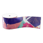 Ruban Gros-grain Fleur d'été à l'aquarelle 2 (Bobine)