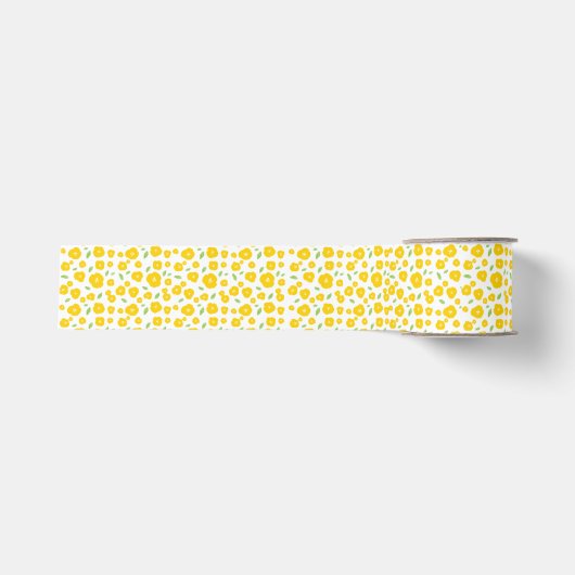 Ruban Gros-grain Fleur Jaune (Devant)