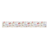 Ruban Gros-grain Fleur sauvage d'aquarelle Jardin Floral Meadow Mot (Devant)