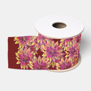 Ruban Gros-grain Fleurs Art numérique