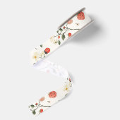 Ruban Gros-grain Fleurs de fraises Anniversaire (Dos)