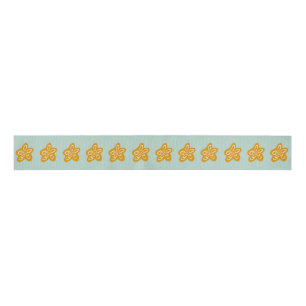 Ruban Gros-grain Fleurs Dorées de la Princesse Vert Mousse de Mer A