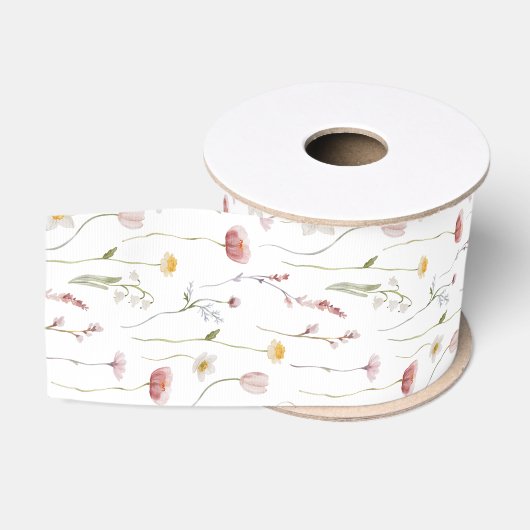 Ruban Gros-grain Fleurs Vintage (Bobine)