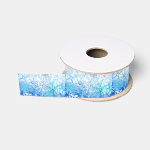 Ruban Gros-grain Flocons glacials de neige