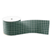 Ruban Gros-grain Forêt Vert Plaid Rustique (Bobine)
