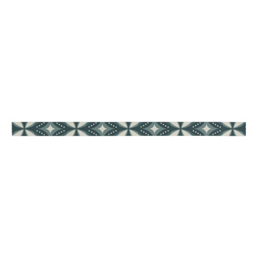 Ruban Gros-grain formes vertes rétro (Devant)