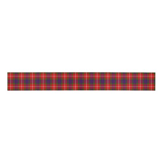 Ruban Gros-grain Fraser tartan rouge vert bleu violet plaid (Devant)