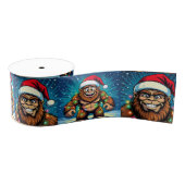 Ruban Gros-grain Funny Pop Art Bigfoots Christmas (Bobine)