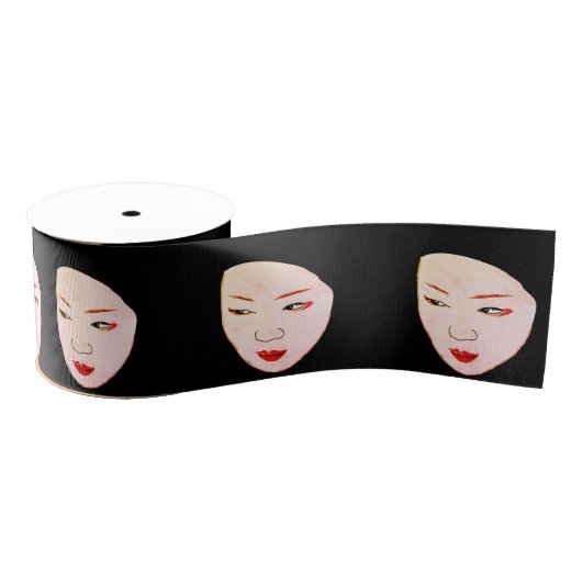 Ruban Gros-grain Geisha mask (Bobine)