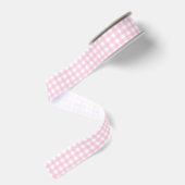 Ruban Gros-grain Gingham rose et blanc (Dos)