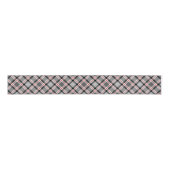 Ruban Gros-grain Grand Plaid moderne, noir, blanc, gris et rouge (Devant)