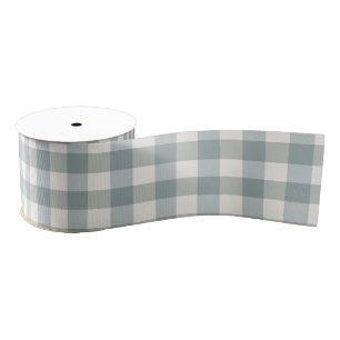 Ruban Gros-grain Green Plaid En vichy Country Farmhouse Simple
