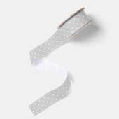 Ruban Gros-grain Gris Blanc Points (Dos)