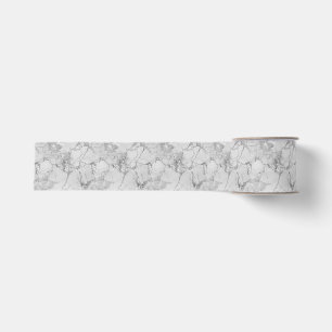 Ruban Gros-grain Gris Elégant Frotles Marbre Texture Visage Personn