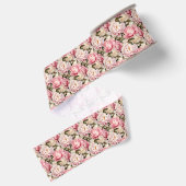 Ruban Gros-grain Grosse floraison rose blanc romantique (Dos)