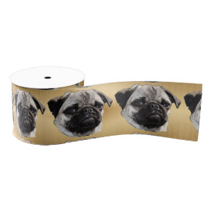 Ruban Gros-grain Guirlande de carlin de Pouty