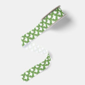 Ruban Gros-grain Guirlande en treillis vert aquarelle (Dos)