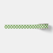 Ruban Gros-grain Guirlande en treillis vert aquarelle (Devant)