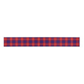 Ruban Gros-grain Hamilton tartan rouge bleu violet plaid (Devant)