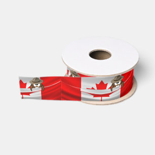 Ruban Gros-grain Hibou de la Fête du Canada