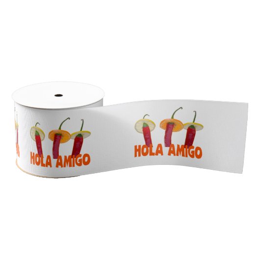 Ruban Gros-grain Hola amigo (Bobine)