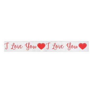 Ruban Gros-grain I Love You Red Valentine's Grosgrain Ribbon