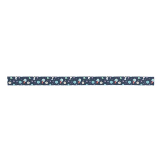 Ruban Gros-grain Illustration du Motif spatial (Devant)