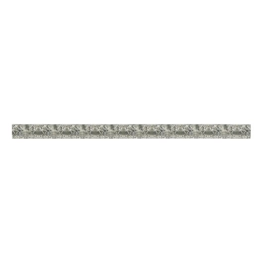 Ruban Gros-grain Impression de serpent blanc (Devant)