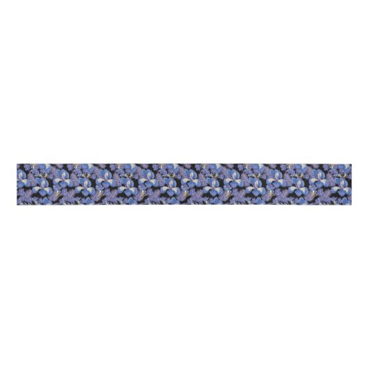 Ruban Gros-grain iris moody (Devant)