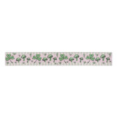 Ruban Gros-grain Irish Rose & Green Coeurs et champignons Shamrock  (Devant)