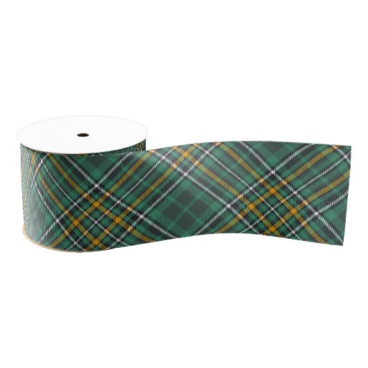 Ruban Gros-grain Irlandais National Tartan Plaid Motif (Bobine)