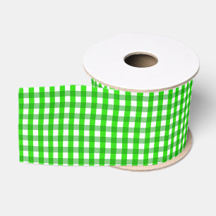 Ruban Gros-grain Irlandais Vert En vichy Plaid Motif