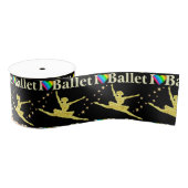 RUBAN GROS-GRAIN J'ADORE LA CONCEPTION DE BALLET (Bobine)