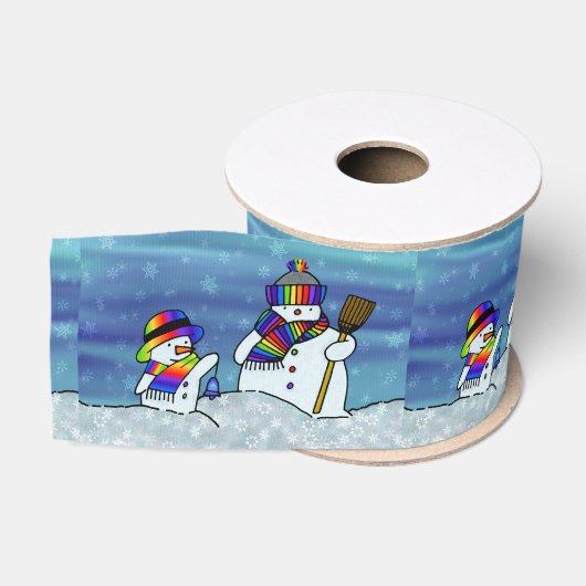 Ruban Gros-grain J'adore l'hiver ! (Bobine)