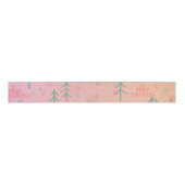 Ruban Gros-grain Joli Noël rose (Devant)