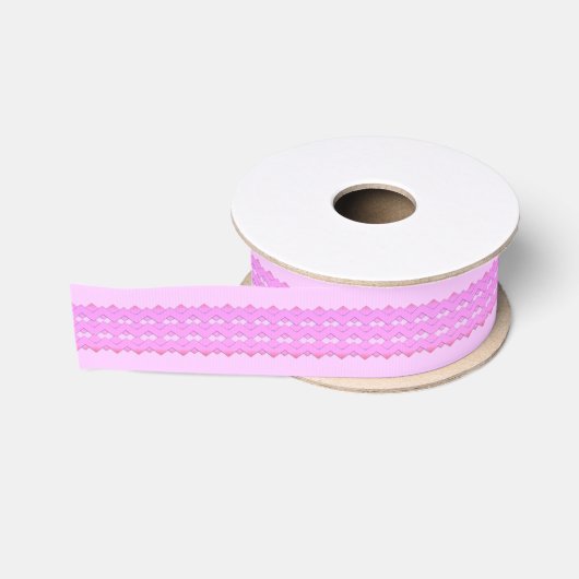 Ruban Gros-grain Jolie conception rose Zigzag (Bobine)