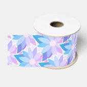 Ruban Gros-grain Jolie Fleur violette Bleue (Bobine)