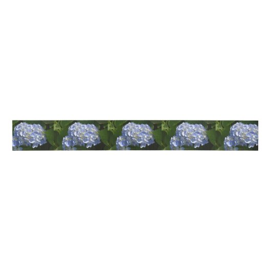 Ruban Gros-grain Jolie Hydrangea Flowers Bleu Bleu Clair (Devant)
