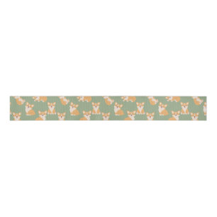 Ruban Gros-grain Joyeux anniversaire Cute Corgi Motif pour Amoureux