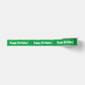 Ruban Gros-grain Joyeux Anniversaire Vert (Devant)