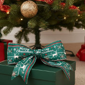 Ruban Gros-grain Joyeux Noël motif nordique