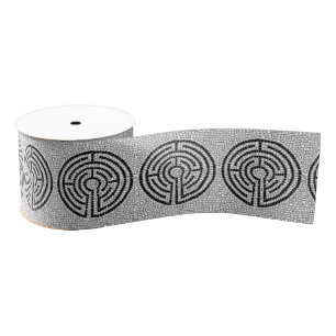 Ruban Gros-grain LABYRINTH VII 3" Large Grosgrain Ribbon