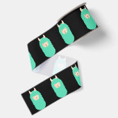 Ruban Gros-grain Lama heureux Emojis (Dos)