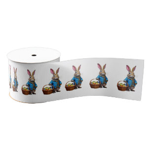 Ruban Gros-grain Lapin de Pâques 