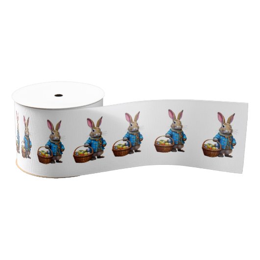 Ruban Gros-grain Lapin de Pâques  (Bobine)