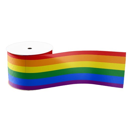 Ruban Gros-grain L'arc-en-ciel barre le ruban (Bobine)
