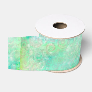 Ruban Gros-grain L'art Abstrait bleu et vert