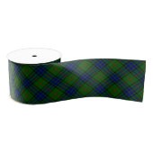 Ruban Gros-grain Lauder tartan bleu vert plaid (Bobine)